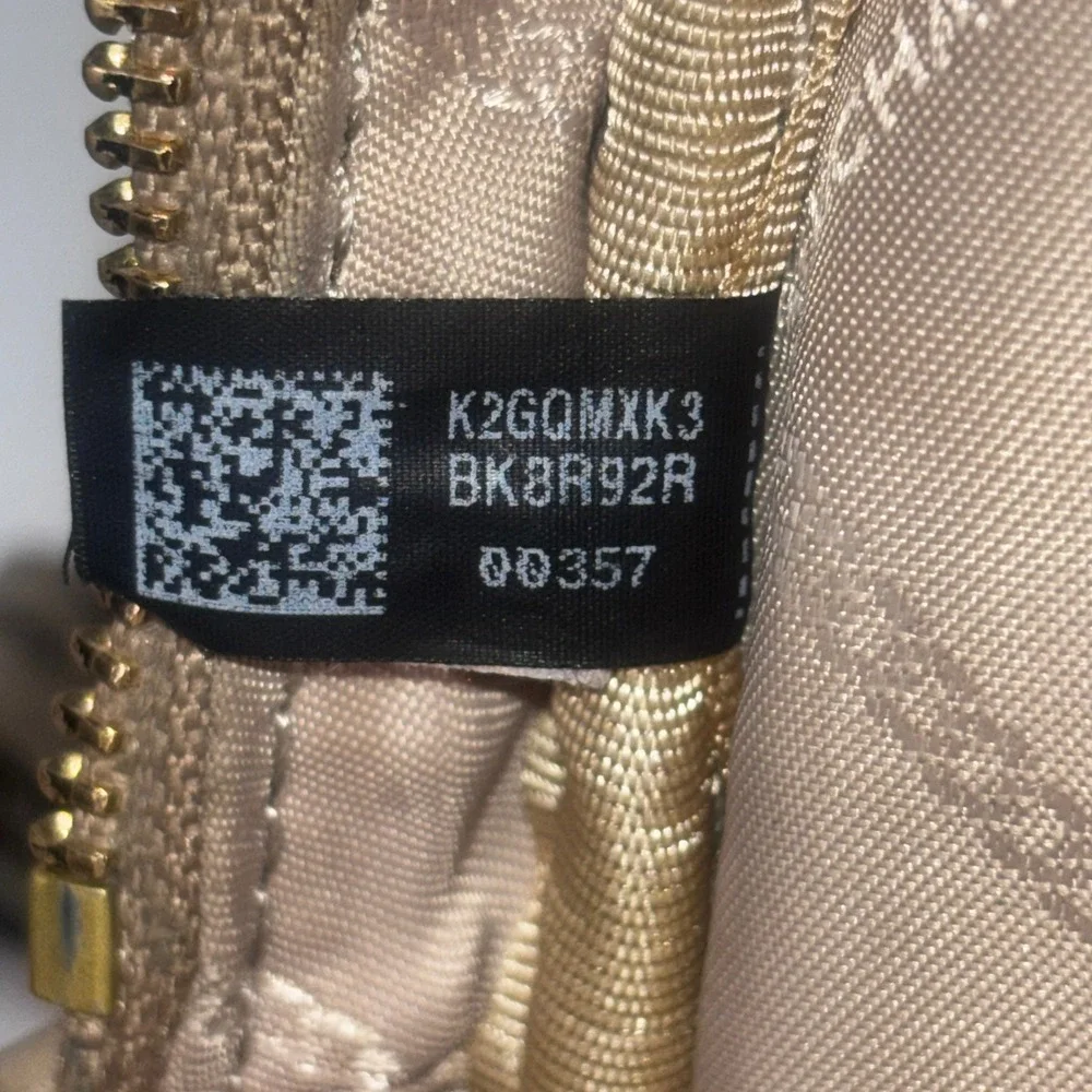 Michael Kors Rhea Zip Small Pebble Leather Backpack Truffle Tan Gold Tone Luxury